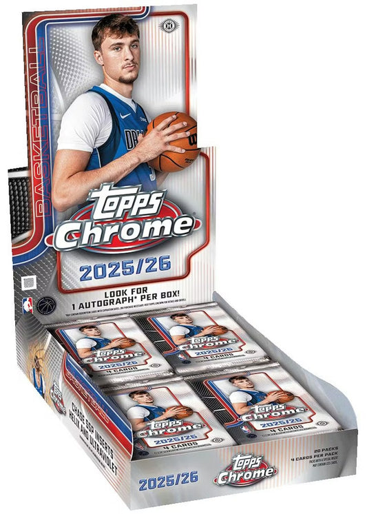 Pre Order - 2025-26 Topps Chrome Basketball Hobby Box