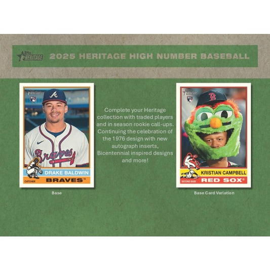 Pre Order - 2025 Topps Heritage High Number Baseball Hobby Box