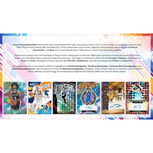 Pre Order - 2025-26 Topps Finest Basketball Hobby Box - Sports Trading Cards UK