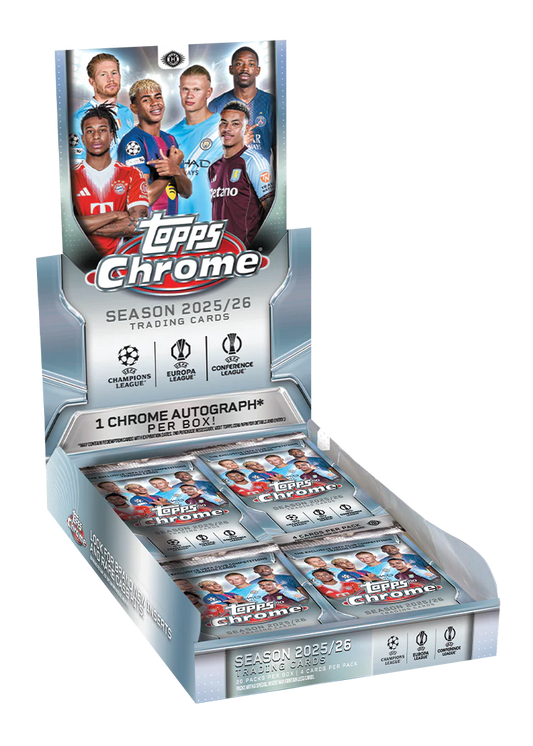 Pre Order - 2025-26 Topps Chrome UEFA Champions League Soccer Hobby Box
