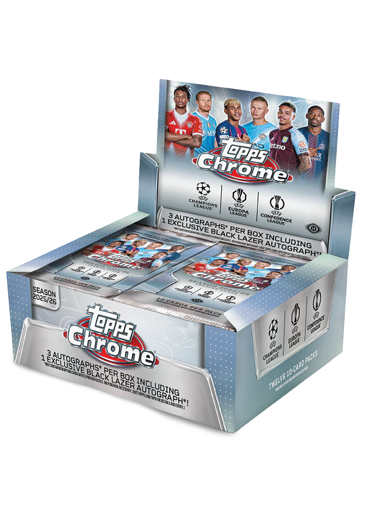 Pre Order - 2025-26 Topps Chrome UEFA Champions League Soccer Hobby Jumbo Box