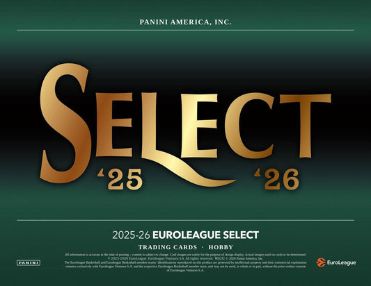 Pre Order - 2025-26 Panini Select EuroLeague Basketball Hobby Box