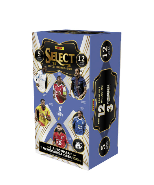 Pre Order - 2025-26 Panini Select Ligue 1 Soccer H2 Box - Sports Trading Cards UK