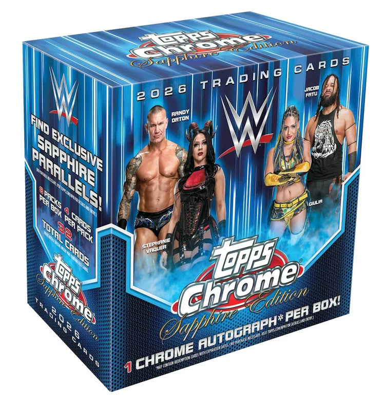 【未開封BOX】2019 Topps Chrome Sapphire 2026 Topps Chrome WWE Sapphire Hobby Box