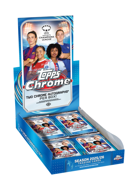 Pre Order - 2025-26 Topps Chrome UEFA Women's Champions League Soccer Hobby Box