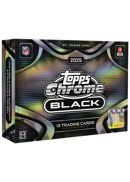Pre Order - 2025 Topps Chrome Black Football Hobby Box