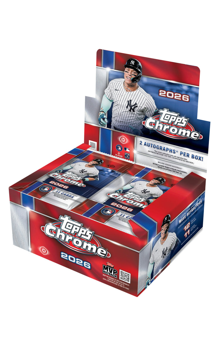 Pre Order - 2026 Topps Chrome Baseball Jumbo Hobby Box - Sports Trading Cards UK