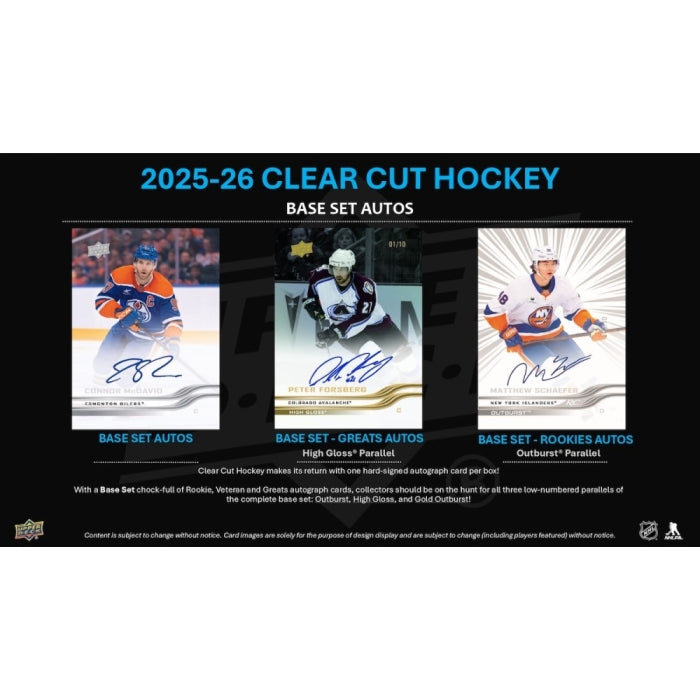 Pre Order - 2025-26 Upper Deck Clear Cut Hockey Hobby Box