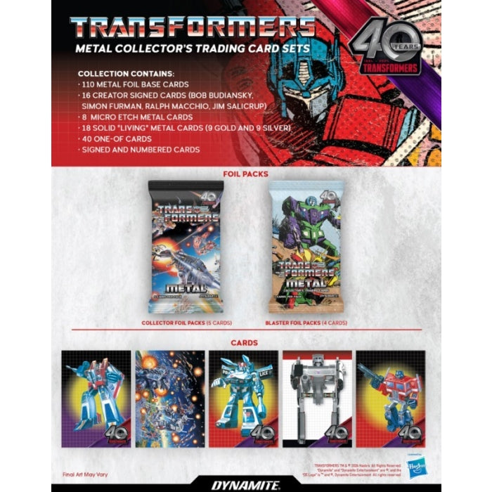 Pre Order - 2026 Dynamite Transformers Metal Collector Box
