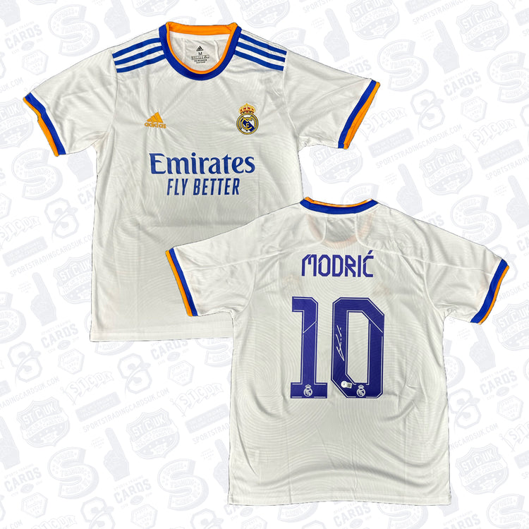 Luka Modric Signed Real Madrid Home Soccer Jersey #10 - Beckett COA