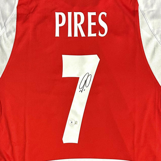 ROBERT PIRES SIGNED ARSENAL HOME SOCCER JERSEY #7