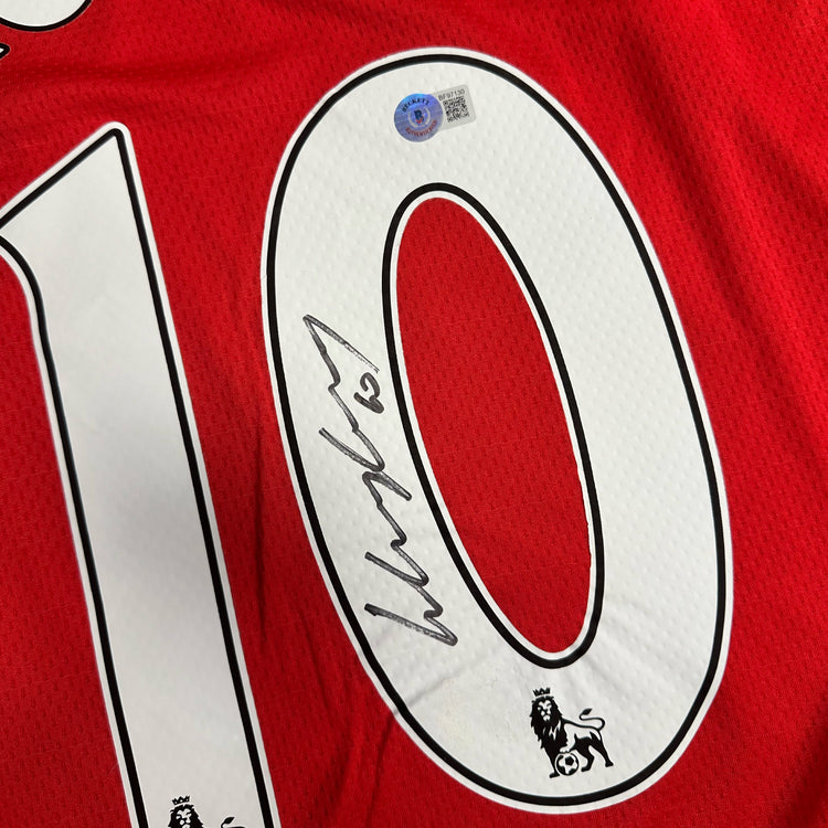 Wayne Rooney Signed Manchester United Home Soccer Jersey #10 – Beckett COA