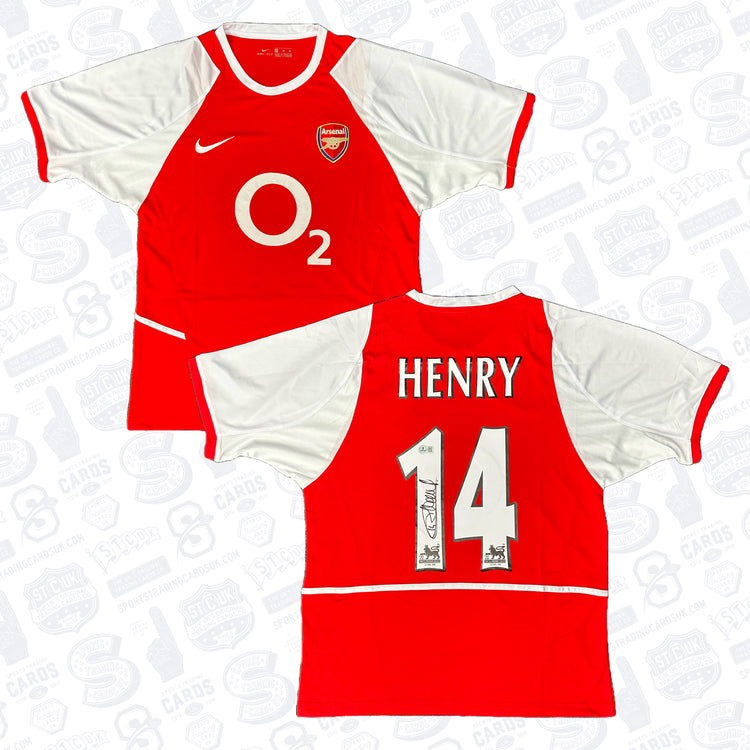 Thierry Henry Signed Arsenal FC Home Soccer Jersey #14 - Beckett COA