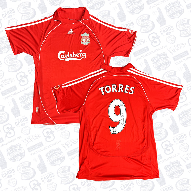 FERNANDO TORRES SIGNED LIVERPOOL HOME SOCCER JERSEY #9