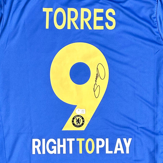 FERNANDO TORRES SIGNED CHELSEA HOME JERSEY #9