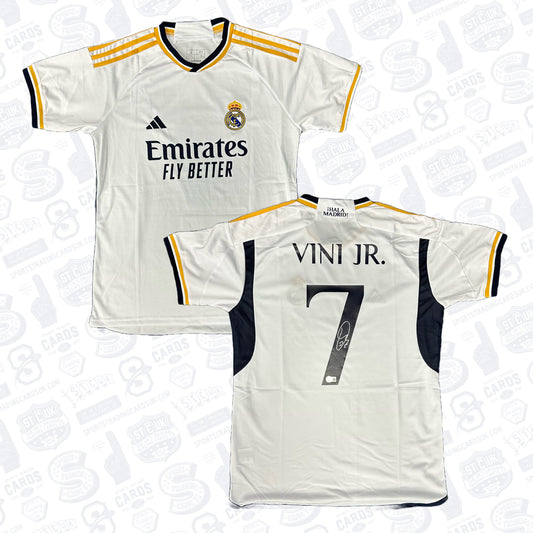 Vinicius Jr Signed Real Madrid Home Soccer Jersey #7 - Beckett COA