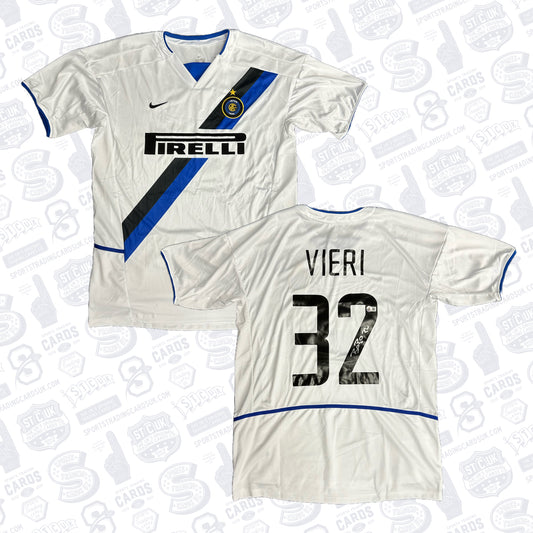 CHRISTIAN VIERI SIGNED INTER MILAN AWAY SOCCER JERSEY #32 – BECKETT COA