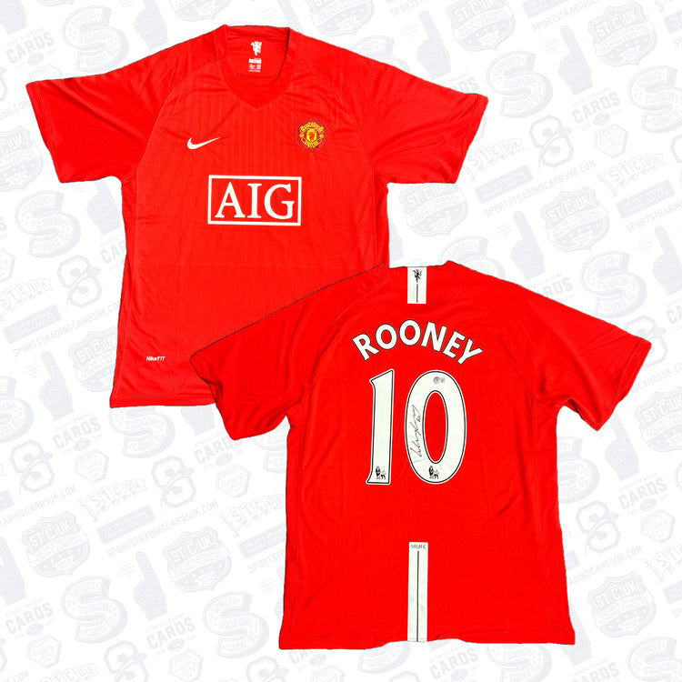 Wayne Rooney Signed Manchester United Home Soccer Jersey #10 – Beckett COA