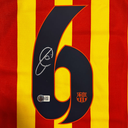 XAVI HERNANDEZ SIGNED BARCELONA AWAY JERSEY #6