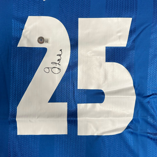 GIANFRANCO ZOLA SIGNED 1997 CHELSEA HOME SOCCER JERSEY #25 – BECKETT COA