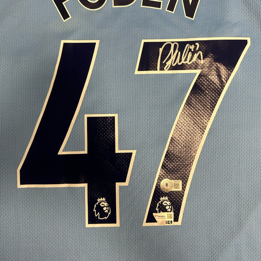 Phil Foden Autographed Puma Manchester City Jersey