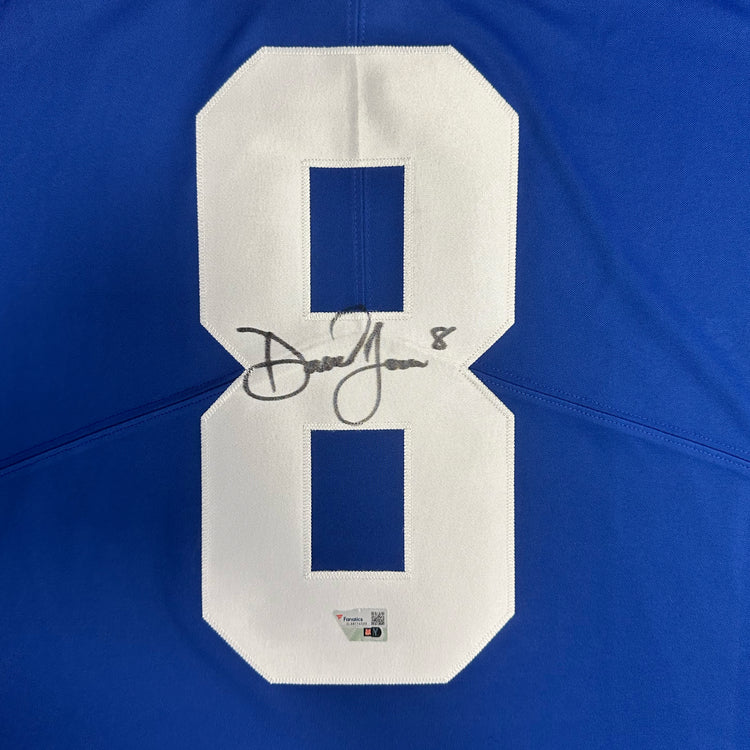 Daniel Jones New York Giants Autographed Blue Nike Limited Jersey