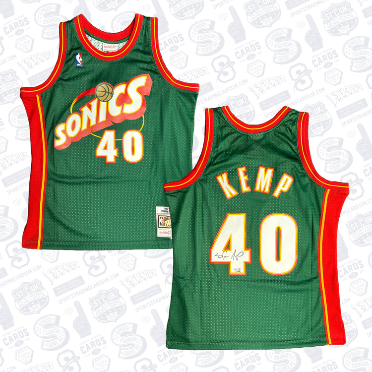 Shawn Kemp Seattle Supersonics Autographed Green Mitchell & Ness 1995-1996 Swingman Jersey