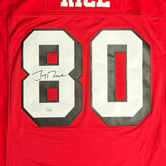 Jerry Rice San Francisco 49ers Autographed Mitchell and Ness Red Replica Jersey