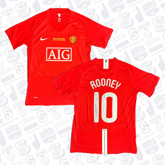 WAYNE ROONEY SIGNED MANCHESTER UNITED UCL FINAL SOCCER JERSEY #10 – BECKETT COA