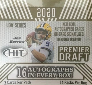 2020 Sage Hit Low Series Football Hobby Box - 16 Autos per box - Sports Trading Cards UK