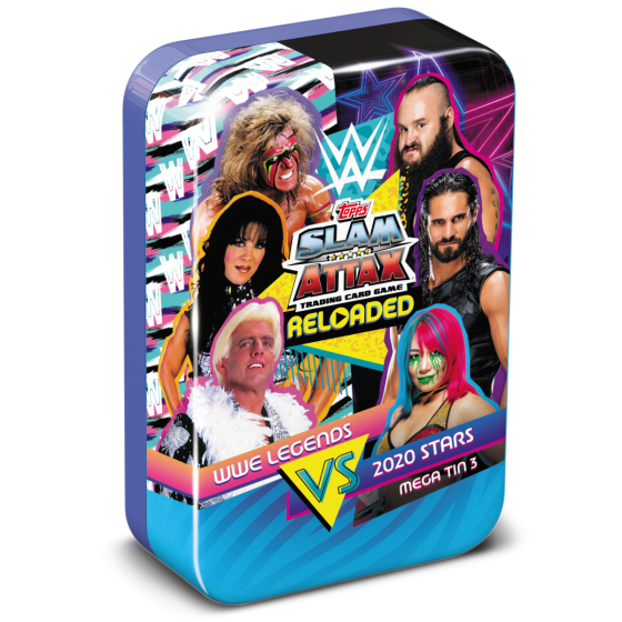 WWE Slam Attax Reloaded 2020 - Legends vs 2020 Stars, Mega Tin 3 with Stone Cold Steve Austin card!