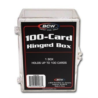 BCW Hinged Trading Card Box (100 Count) - Sports Trading Cards UK
