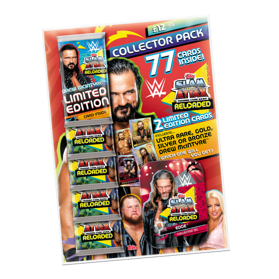 WWE Slam Attax Reloaded 2020 - Collector pack with Drew McIntyre Limited Edition card! Plus the Edge collector tin