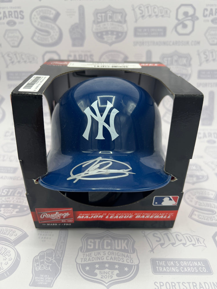 Jasson Dominguez New York Yankees Autographed Rawlings Mini Batting Helmet
