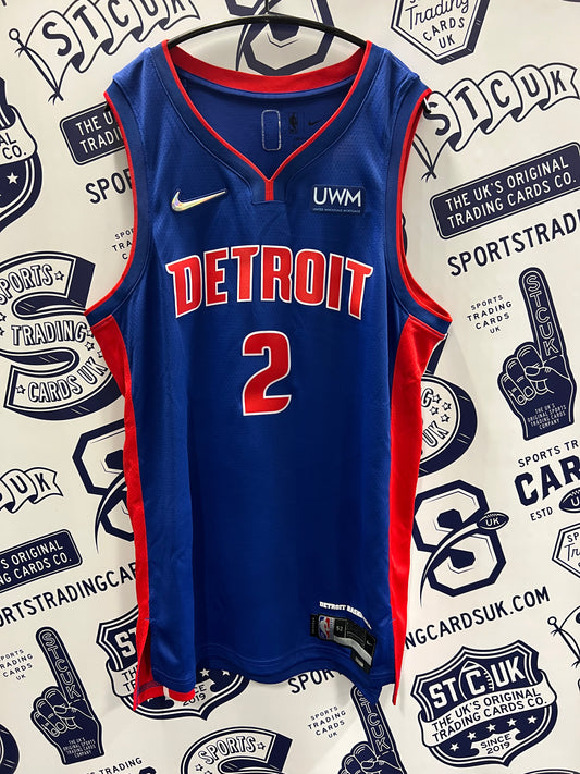 Cade Cunningham Detroit Pistons Autographed Blue Nike 2021-2022 Diamond Swingman Jersey