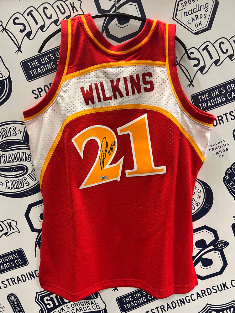 Dominique Wilkins Atlanta Hawks Autographed Mitchell & Ness 1986 Red Replica Jersey with "HOF 06" Inscription