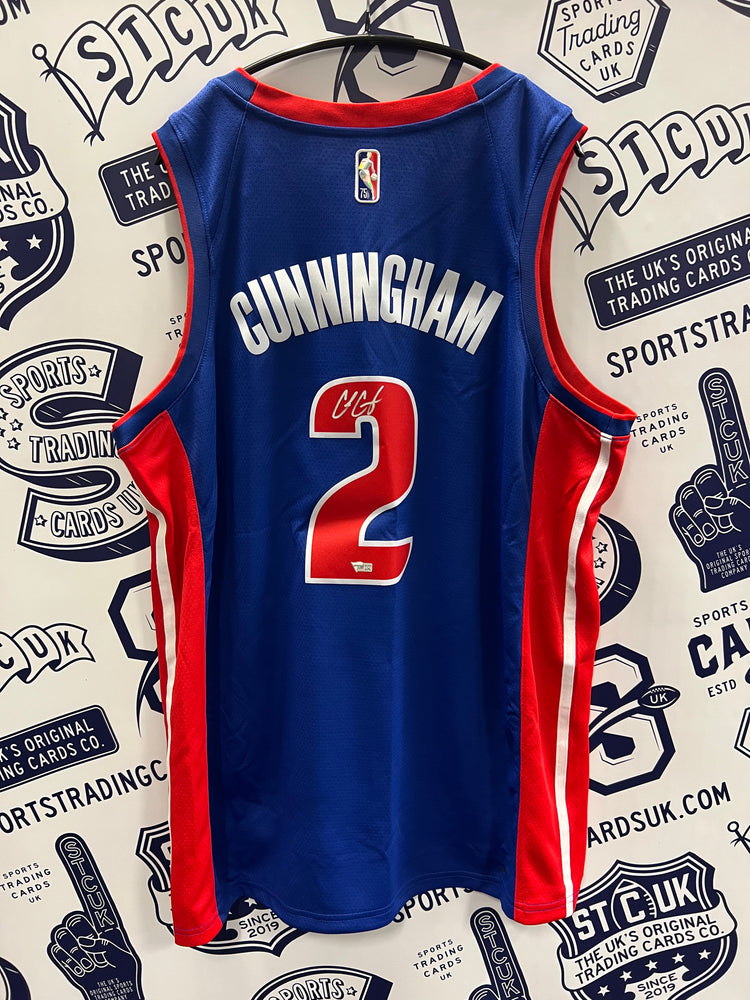 Cade Cunningham Detroit Pistons Autographed Blue Nike 2021-2022 Diamond Swingman Jersey