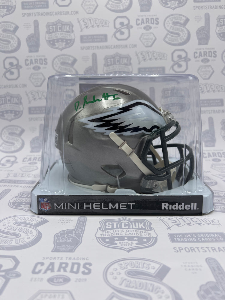 DeVonta Smith Philadelphia Eagles Autographed Riddell Flash Mini Helmet