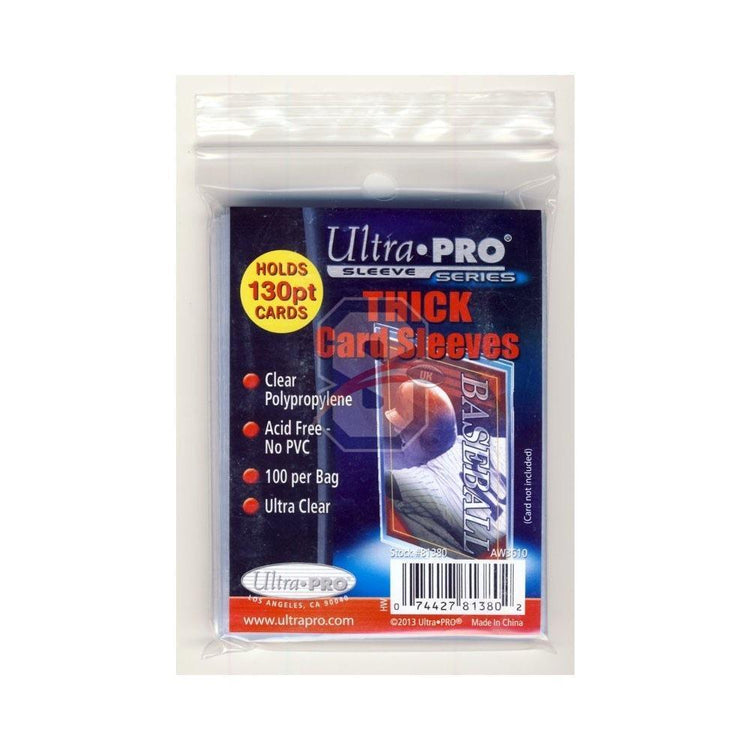 3x4 Ultra Pro Thick Card Sleeves Pack of 100 - Sports Trading Cards UK